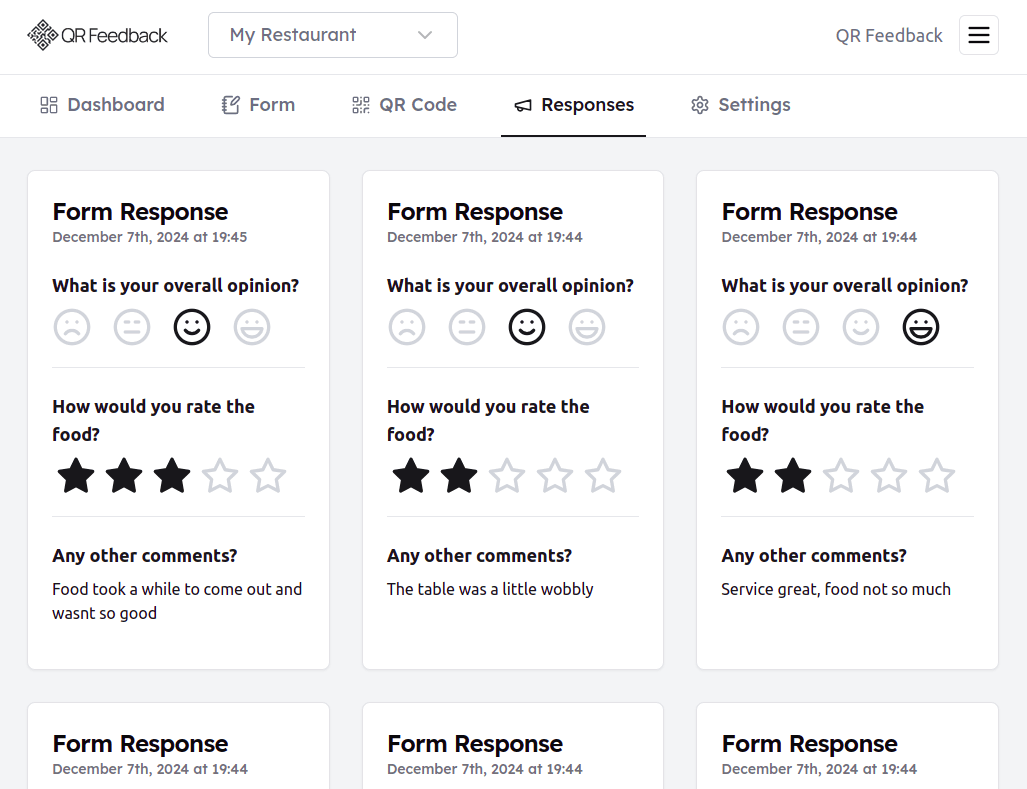 QR Feedback
